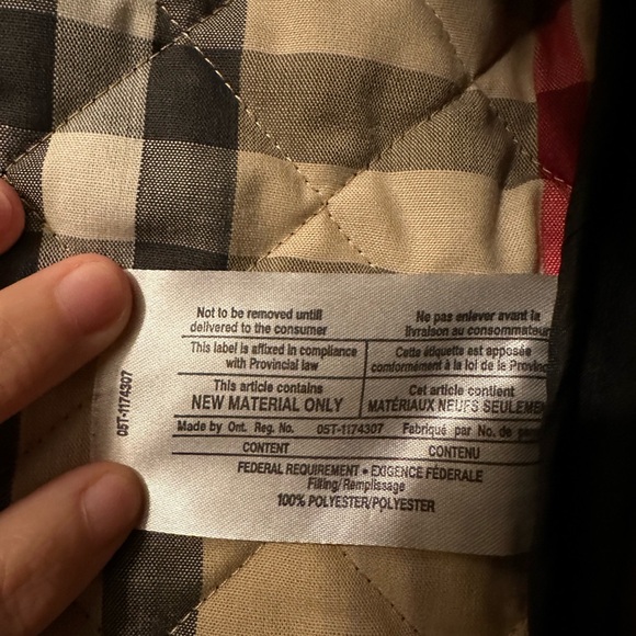 Burberry Brit Black Quilted Jacket size Small - Picture 8 of 15